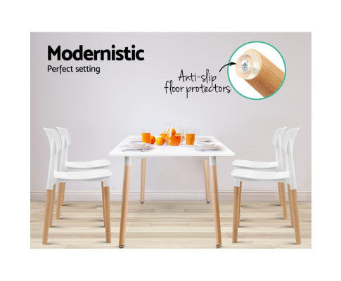 JANISON (SET OF 4) DINING CHAIR - WHITE