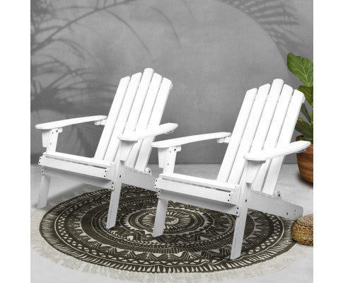 Fauna (SET OF 2) Outdoor Lounge Chair - White