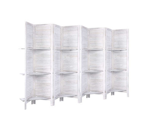 STINROM ROOM DIVIDER PRIVACY SCREEN  FOLDABLE 8 PARTITION STAND - WHITE