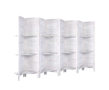 STINROM ROOM DIVIDER PRIVACY SCREEN  FOLDABLE 8 PARTITION STAND - WHITE
