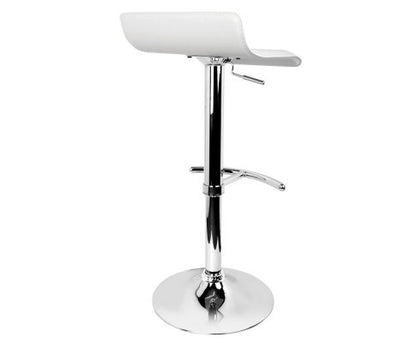 WARDAH (SET OF 4) PU LEATHER GAS LIFT BAR STOOLS - WHITE