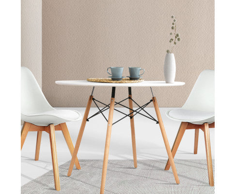 POLARIS ROUND DINING TABLE  900(DIA) - WHITE