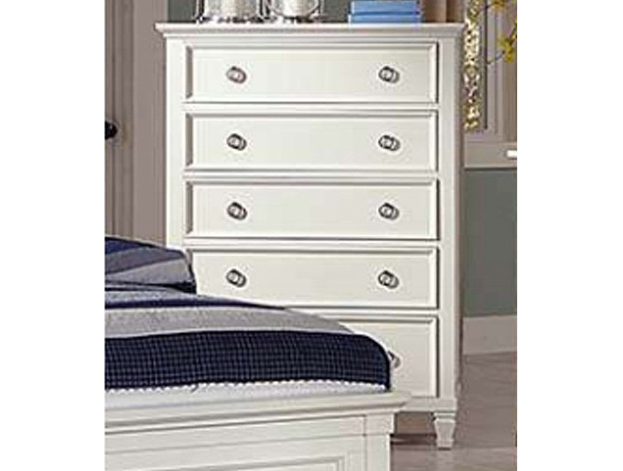 TEMPURA (044) KING 4 PIECE  (TALLBOY) BEDROOM SUITE (MODEL - 20-1-13-1-18-1-3-11) - WHITE