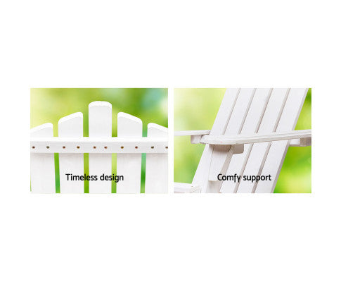 FAUNA (SET OF 2) OUTDOOR LOUNGE CHAIR - WHITE