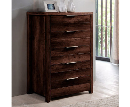 MORRIGAN 5 DRAWER TALLBOY - WENGE