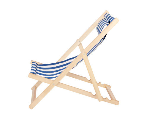 NAIN OUTDOOR FOLDABLE BEACH SLING CHAIR - BLUE & WHITE