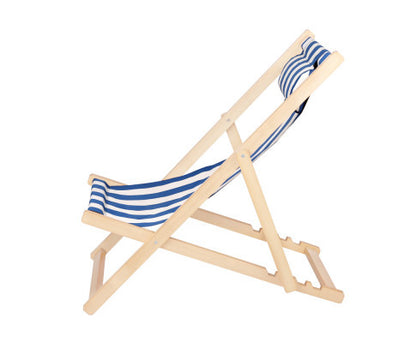 NAIN OUTDOOR FOLDABLE BEACH SLING CHAIR - BLUE & WHITE