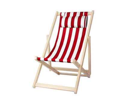 NAIN OUTDOOR FOLDABLE BEACH SLING CHAIR - RED & WHITE