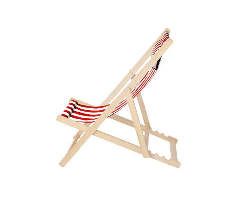 NAIN OUTDOOR FOLDABLE BEACH SLING CHAIR - RED & WHITE