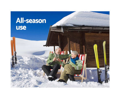 NAIN OUTDOOR FOLDABLE BEACH SLING CHAIR - RED & WHITE