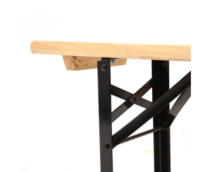 SARIN OUT 3 PIECE OUTDOOR BENCH SET - NATURAL / BLACK