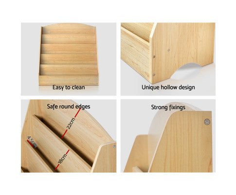 KIANNA 5 TIERS KIDS BOOKSHELF - WOODEN