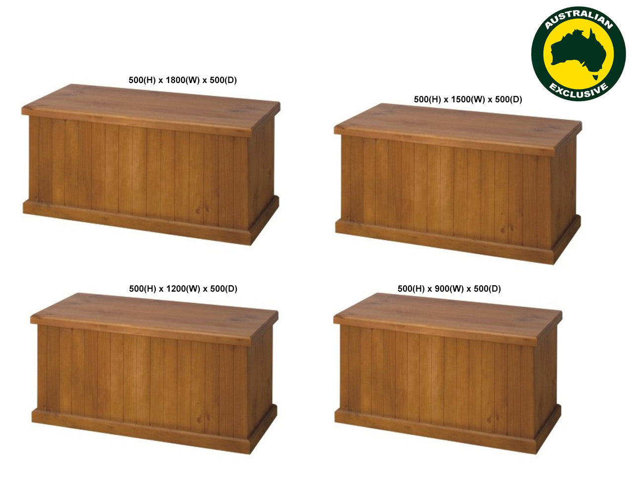 Woody (AUSSIE MADE) Blanket Box Collection - Assorted Stained Colours