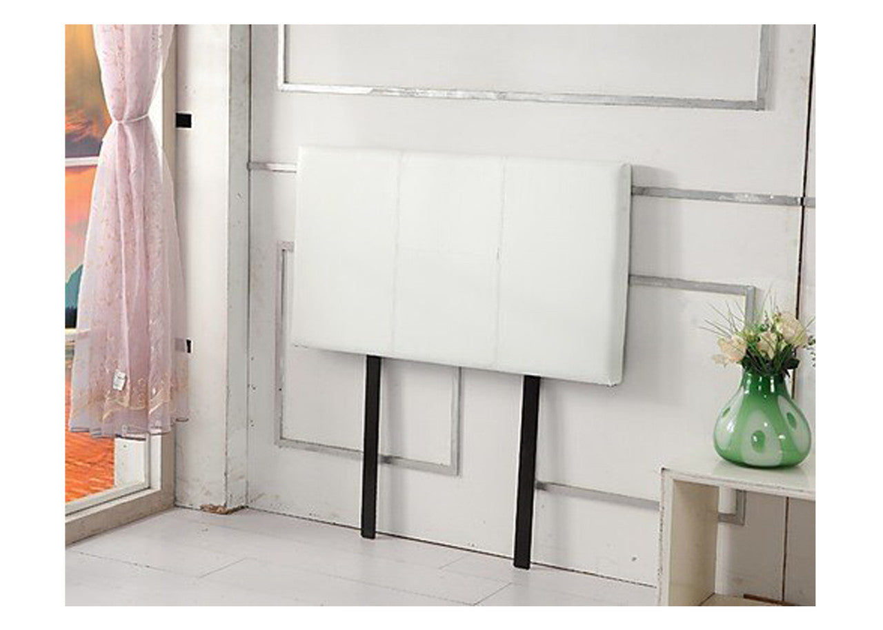 Single Alhena Leather Headboard Bedhead - White