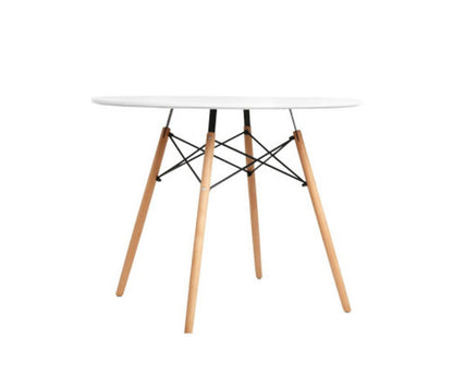 POLARIS 3 PIECE DINING SETTING WITH 900(D) TABLE - WHITE