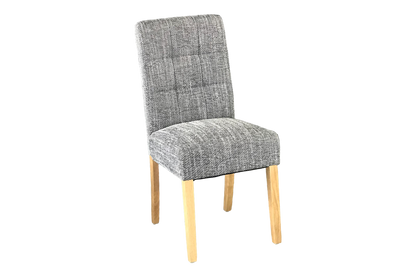 RETRO 7 PIECE DINING SETTING WITH WAFFLE CHAIRS (GREY WITH VINTAGE LEGS) - RUSTIC MANGO