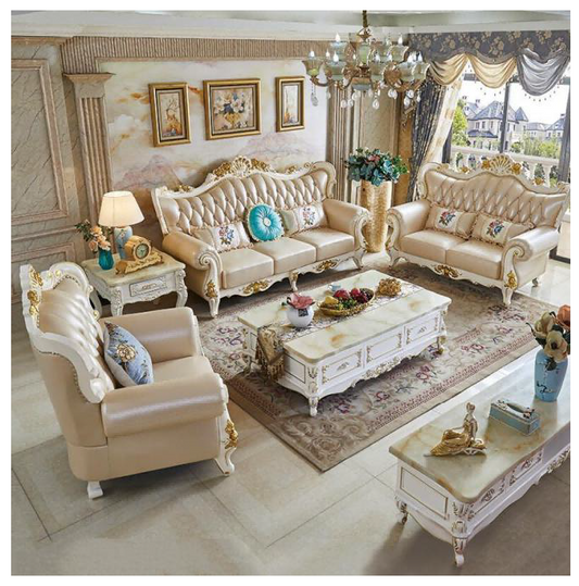 Tyler Sofa Fabric Lounge Suite 3+2+1 - As Pictured