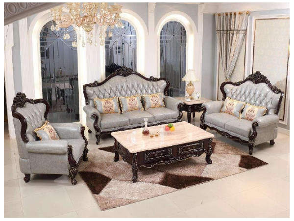PALMER SOFA FABRIC LOUNGE SUITE 3+2+1 - AS PICTURED