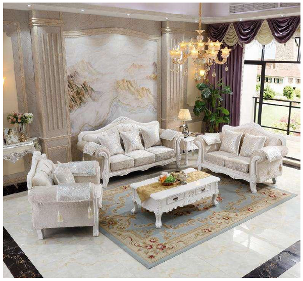 VALDEZ SOFA FABRIC LOUNGE SUITE 3+2+1 - AS PICTURED