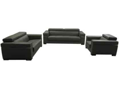 SOLIDAD (MODEL-BS900)  3 SEATER + 2 SEATER + 1 SEATER LEATHER  LOUNGE SUITE  - ASSORTED COLOURS AVAILABLE