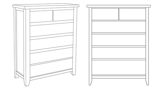 AMETHYST (AUSSIE MADE) 6 DRAWER TALLBOY - ASSORTED COLOURS