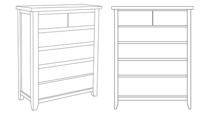 AMETHYST (AUSSIE MADE)  DOUBLE OR QUEEN  4 PIECE (TALLBOY) BEDROOM SUITE - ASSORTED COLOURS