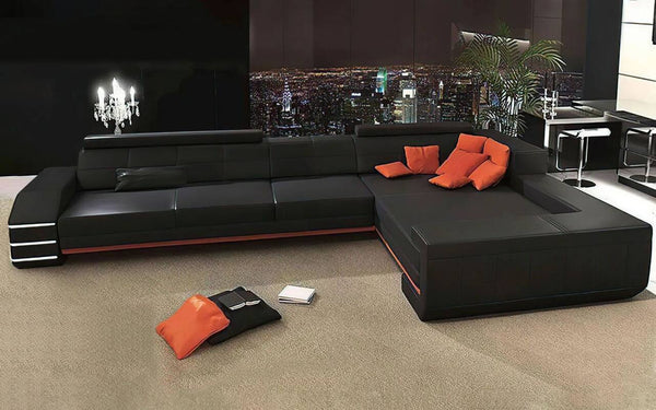 KYOTO CHAISE LOUNGE (MODEL- A1150A) 100% ITALIAN LEATHER / LEATHERETTE COMBINATION - ASSORTED COLOURS