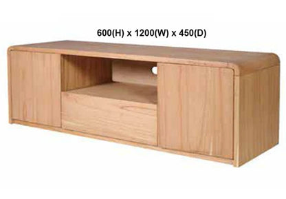 ANDRE (AUSSIE MADE) WITH 2 DOOR / 1 DRAWER TV UNIT COLLECTION - TASSIE OAK COMBINATION - ASSORTED STAINED COLOURS - STARTING FROM $1299