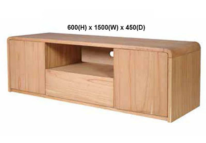 ANDRE (AUSSIE MADE) WITH 2 DOOR / 1 DRAWER TV UNIT COLLECTION - TASSIE OAK COMBINATION - ASSORTED STAINED COLOURS - STARTING FROM $1299