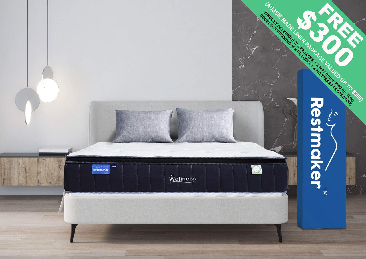 King Wellness Euro Top Pocket Spring Mattress With 360 Foam Box (IN A BOX) - Plush