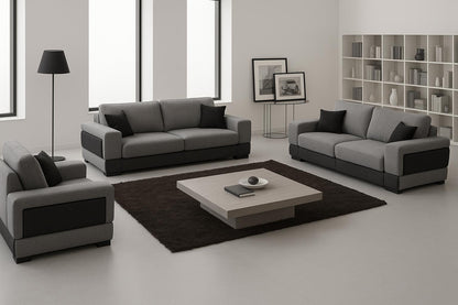 Luciana (F6004) 1 Seater + 2 Seater + 3 Seater Leather/ette Combination Lounge Suite - Assorted Colours