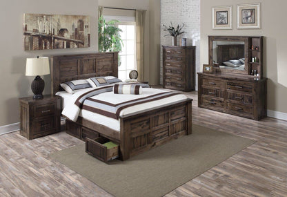 EMPEROR 2 DRAWER BEDSIDE (#2105) - COCOA
