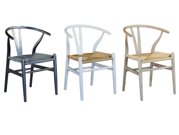 WISHBONE DINING CHAIR - ASSORTED COLOURS