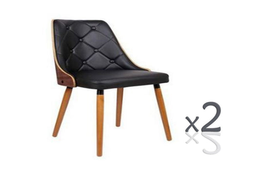 YVONNE DINING CHAIRS (SET OF 2) - BLACK