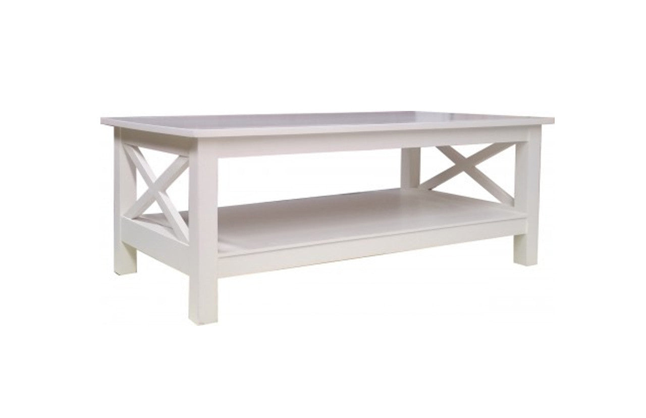 ZIM (DET163) RECTANGULAR CROSS COFFEE TABLE - 1200(W) X  600(D)- WITH