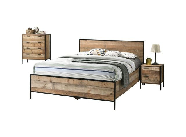 KAYN QUEEN 4 PIECE (TALLBOY) BEDROOM SUITE - OAK FINISHED