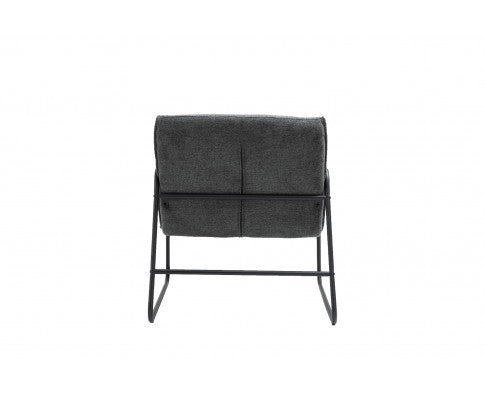 ASHBY LINEN UPHOLSTERED ARMCHAIR WITH SLED BASE - AS PICTURED
