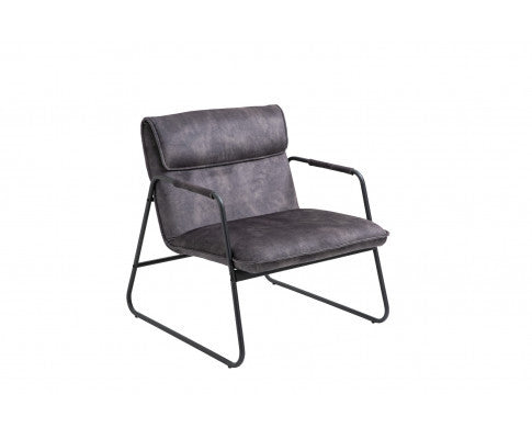 Ashby Linen Upholstered Armchair With Sled Base - As Pictured