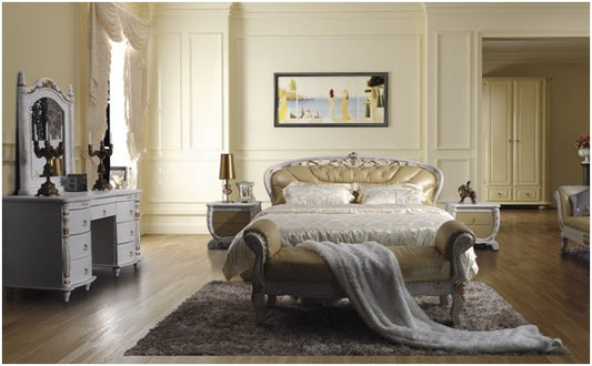 CAMERON KING 3 PIECE BEDSIDE BEDROOM SUITE WITH (#97 BEDSIDES) - LEATHERETTE - ASSORTED COLOURS