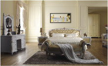 CAMERON KING 3 PIECE BEDSIDE BEDROOM SUITE WITH (#97 BEDSIDES) - LEATHERETTE - ASSORTED COLOURS