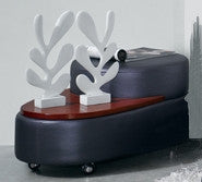 SIRIUS (A9009) KING 3 PIECE BEDSIDE BEDROOM SUITE  - LEATHERETTE (MATCHING ROUND MATTRESS OPTIONAL EXTRA)- ASSORTED COLOURS
