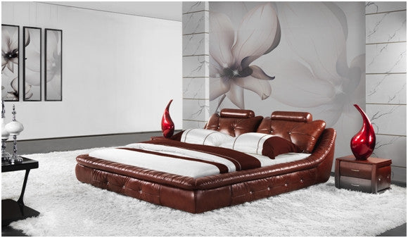 Raines Queen 3 Piece Bedside Bedroom Suite - Leatherette - Assorted Colours (WITH OPTIONAL UPGRADE FOR GAS LIFT UNDERBED STORAGE)