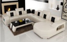 VELEN LEATHER  CHAISE LOUNGE SUITE ( MODEL-R7003) - CHOICE OF LEATHER AND ASSORTED COLOURS AVAILABLE