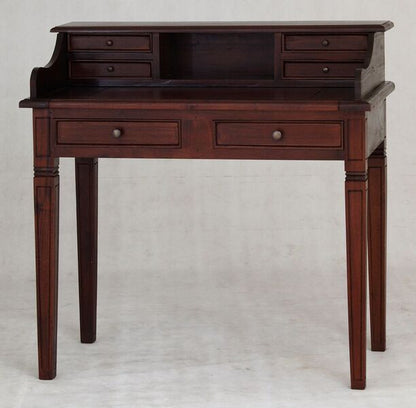 JKG WRITING  DESK WITH 6 DRAWERS (TB06 GL) - 1000(W) x 560(D) - MAHOGANY