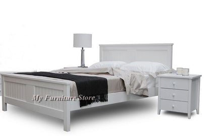 BRIGHTON KING 3 PIECE (BEDSIDE) BEDROOM SUITE - WHITE OR BLACK