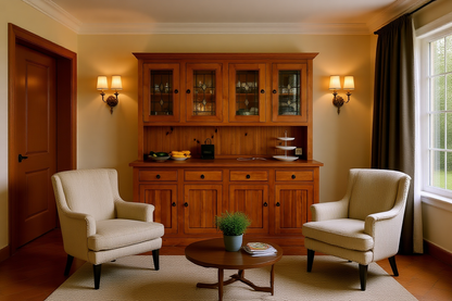 RIKKIE (AUSSIE MADE) BUFFET & HUTCH (NO LEAD LINING) WITH PICTURE FRAME DRAWER FRONTS COLLECTION - ASSORTED STAINED COLOURS - STARTING FROM $1499