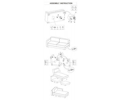ZELDA 3 SEATER CORNER SOFA WITH REVERSIBLE CHAISE - AS PICTURED