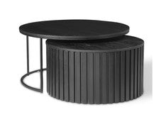 GLADE COFFEE TABLE SET - 450(H) X 900(DIA) - BLACK