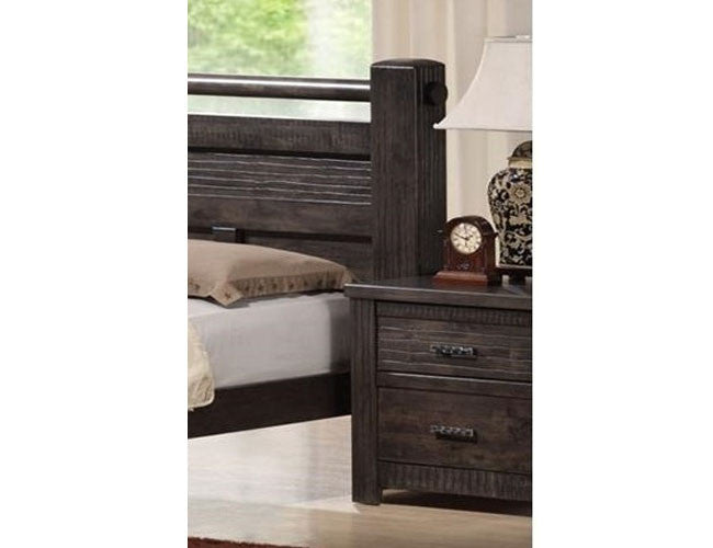 Ashcourt 2 Drawer Bedside (5-4-9-19-15-14) - Charcoal