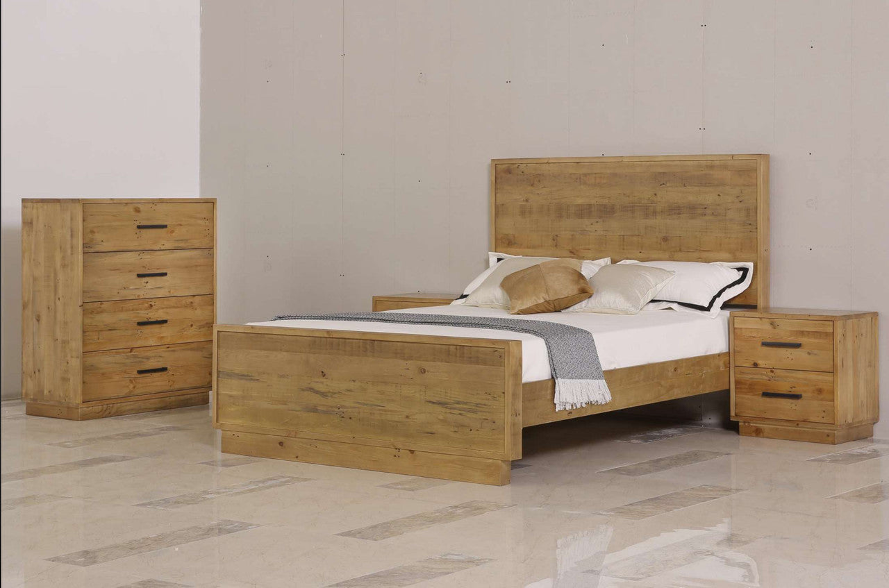 Double Syracuse Panel Bed - Rustic